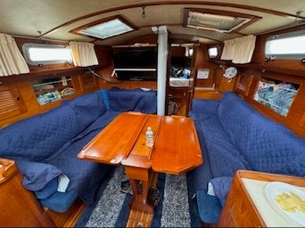 Private sailing charter sailboat interior